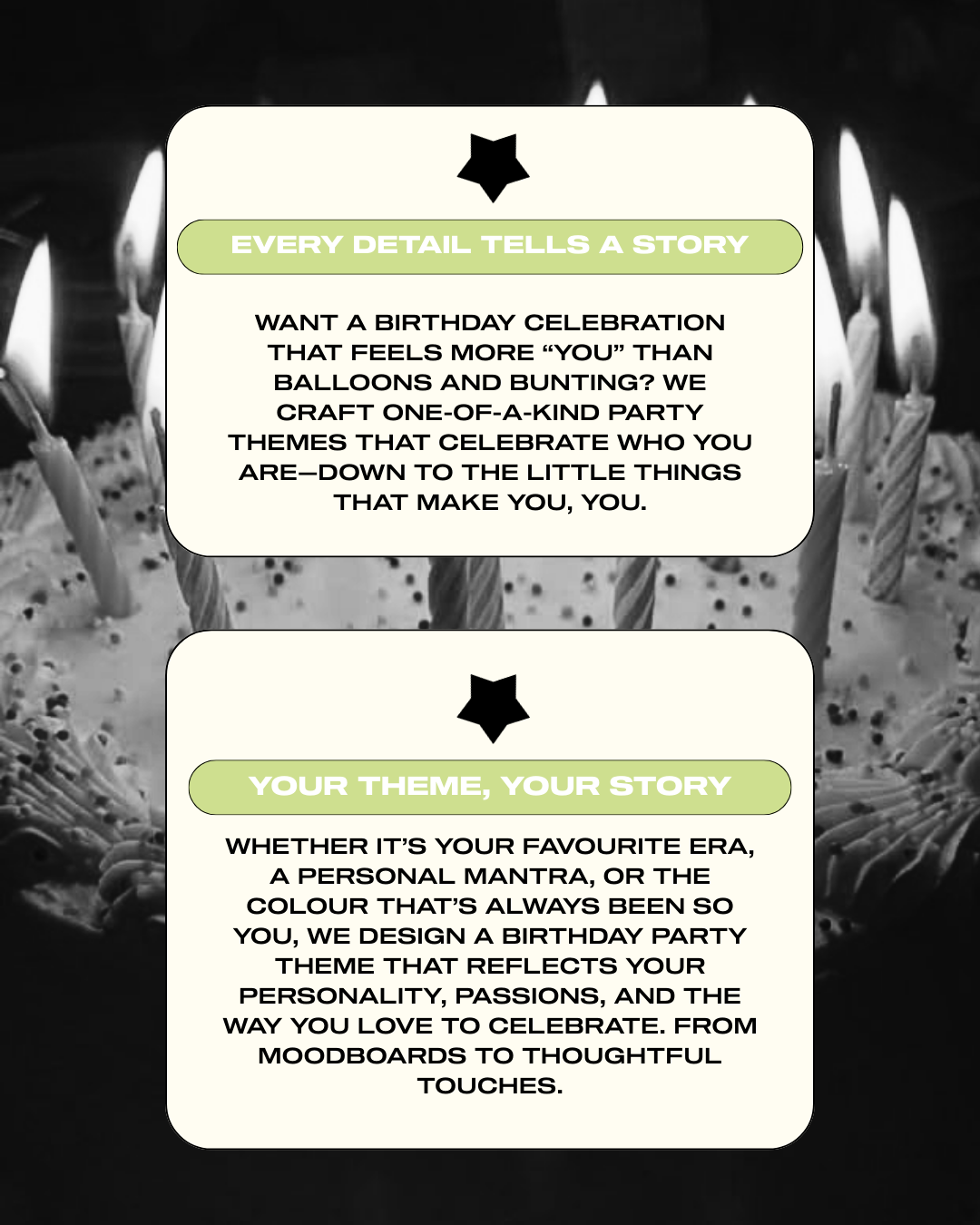 Custom Birthday Party Theme Board