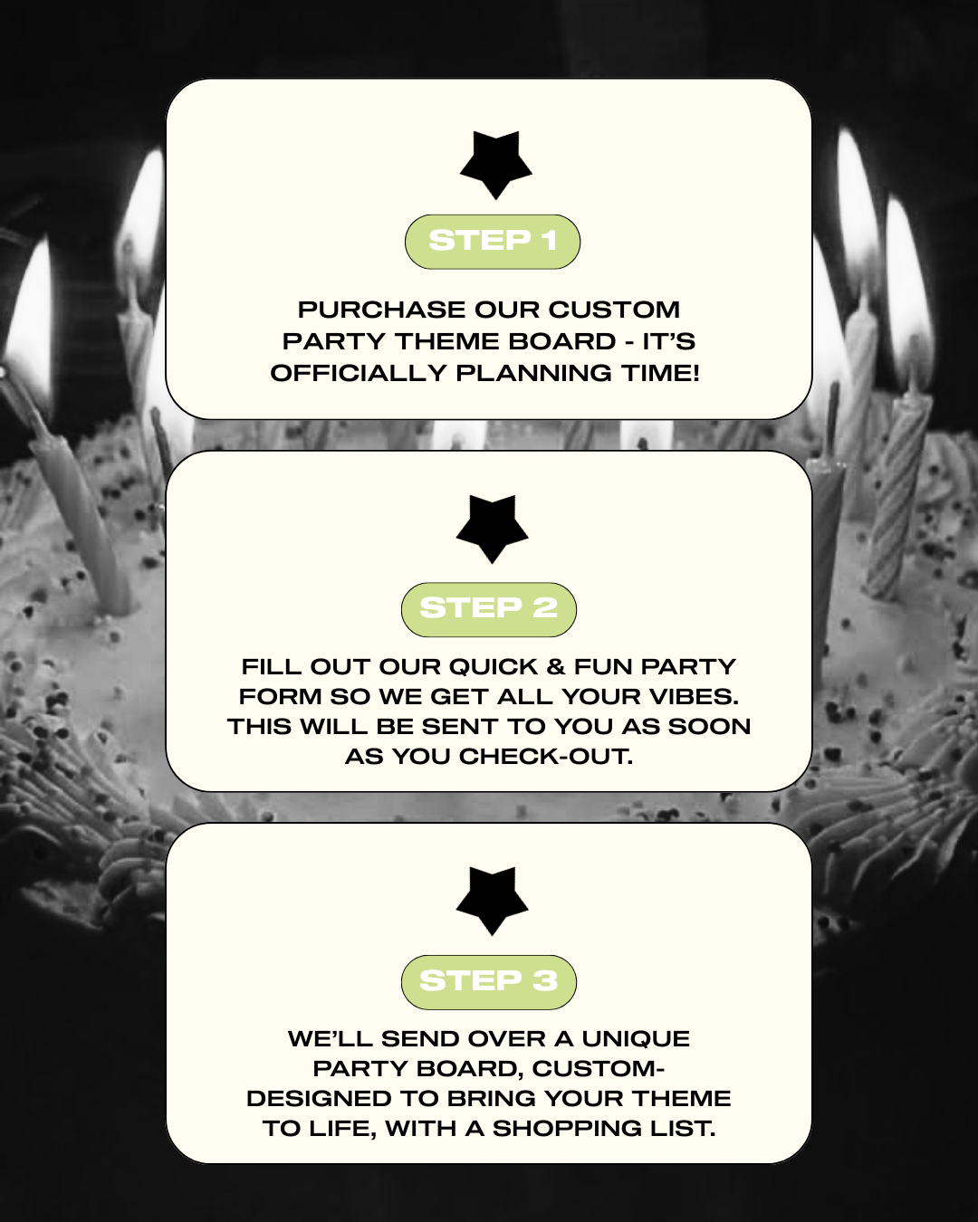 Custom Birthday Party Theme Board