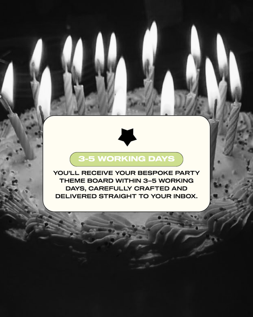 Custom Birthday Party Theme Board